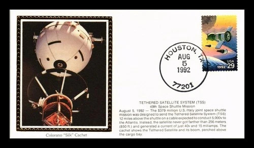Space shuttle tethered - space,