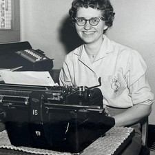 Fotografia ufficio segreteria anni 50 macchina da scrivere reale 5x7" AB7