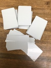 100 carte vuote in PVC bianco