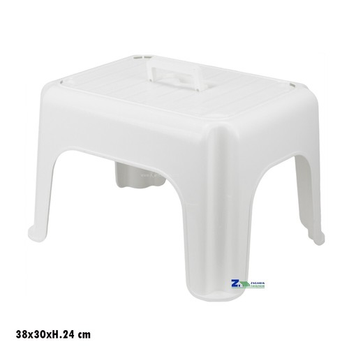 Sgabello plastica con maniglia - plastica,