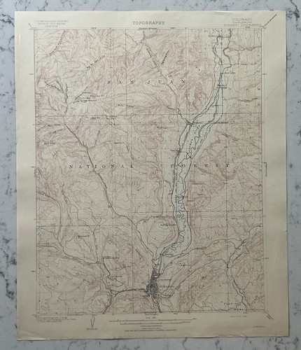 Antica carta topografica - antica,