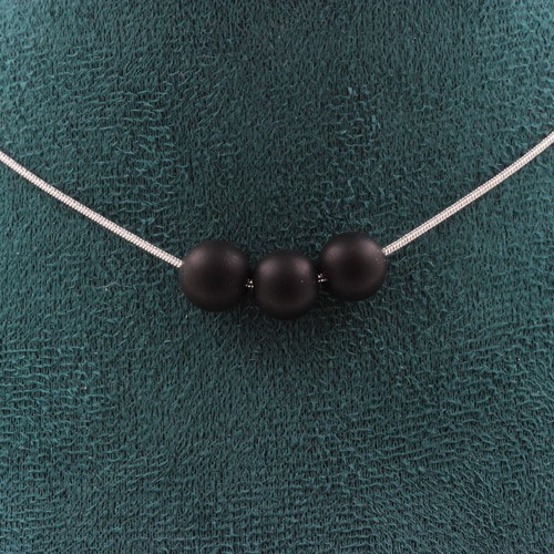 Collana perle onice nero - onice,