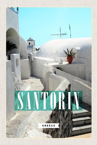 Targa legno 18x12 - , santorini