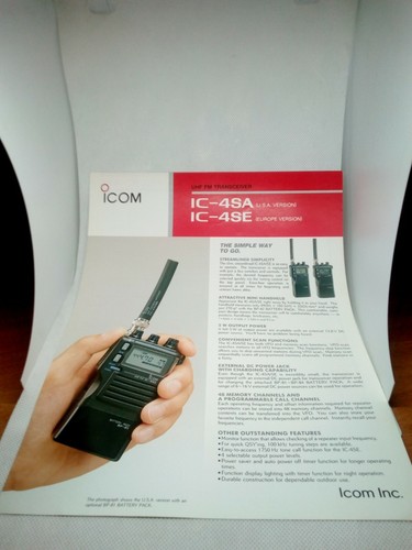 Icom 4sa 4se brochure - ic-4sa,
