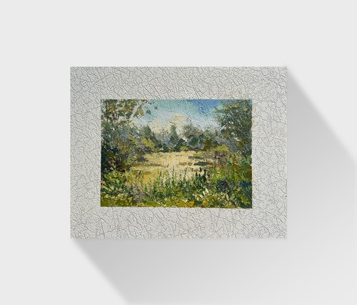 Dipinto olio vecchio - , stagno