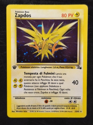 Pokémon zapdos holo - pokémon, 15/62