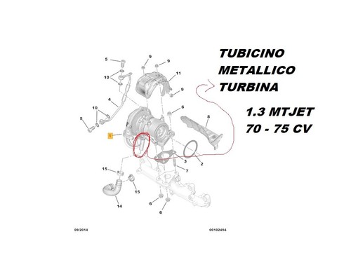 Tubo metallico turbina 3 - tubo,