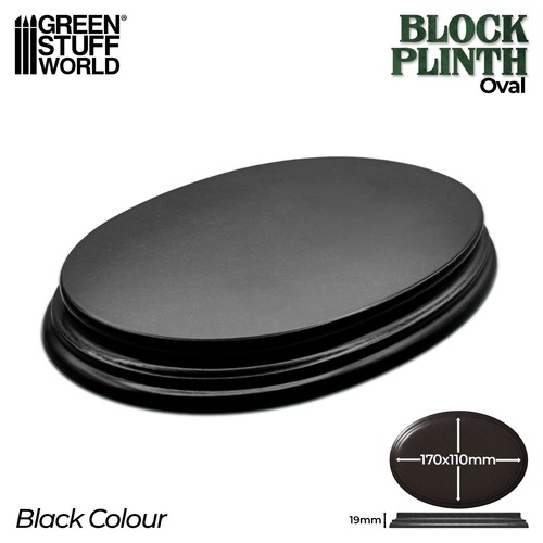 Piedistallo ovale nero 17x11 - nero,