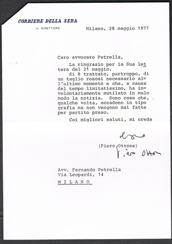 Giornalismo autografo piero - giornalismo,