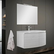 Mobile bagno sospeso curvo 80
