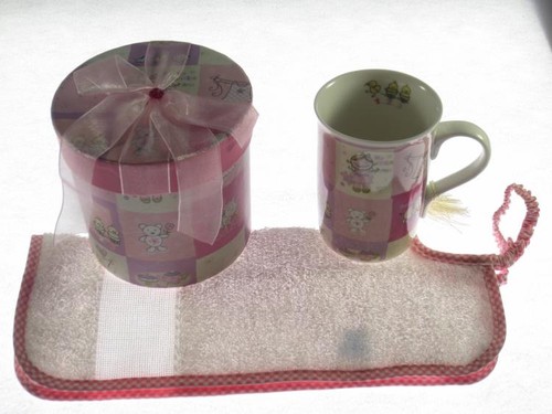Set regalo neonato - rosa, in