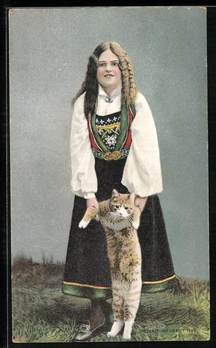 Ragazza norvegese costume - ragazza, in