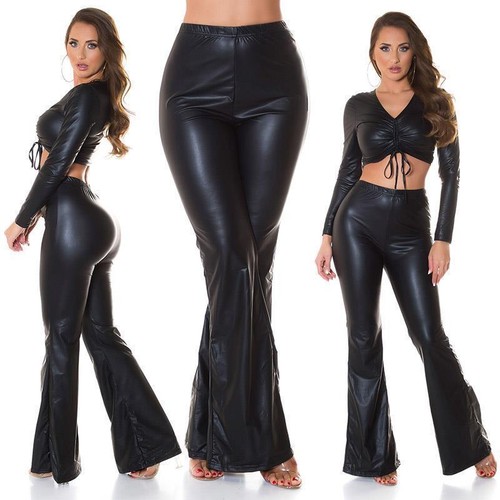 Donna effetto lucido pantaloni - donna,