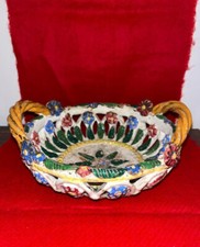 Cestino in ceramica smaltata a