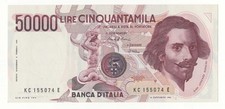 50000 LIRE BERNINI  I° Tipo DECR 1984   LETTERA  C   EMISSIONE 1986