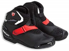 DUCATI Corsa Stivali in Pelle da Moto MOTOGP Stivali da Motociclista in Pelle