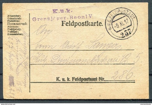 1917 austria feldpost - feldpost, k.u.k
