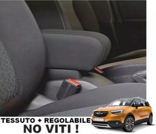 PROMO - bracciolo OPEL CROSSLAND X tessuto nero - REGOLABILE - PREMIUM - NO VITI