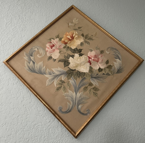 Antico crewel floreale revival