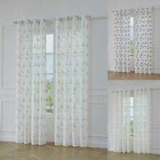 Tenda a motivo foglia, ricami, tendaggi per ogni stanza (140x280cm)Con Occhielli