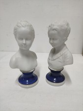 Coppia Mezzobusto Donna E Uomo Porcellana Capodimonte