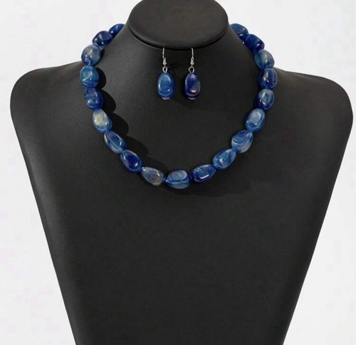 Orecchini collana blu