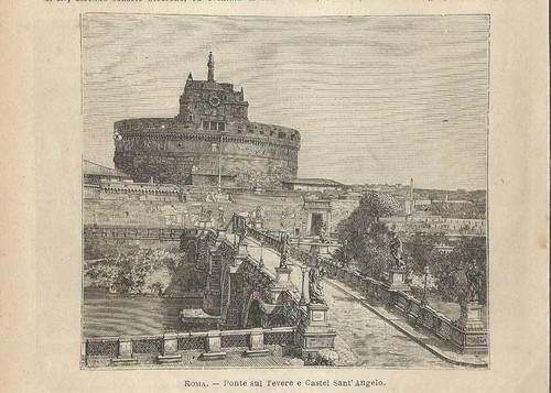 Stampa antica roma - roma, ponte