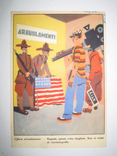 FRANCHIGIA MILITARE:SOLDATI-UMORISTICHE-UFFICIO ARRUOLAMENTI-4 TIMBRI-POSTA MILI