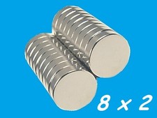 50 MAGNETI NEODIMIO 8X2 MM CALAMITA POTENTE FIMO CERAMICA MAGNETE CALAMITE