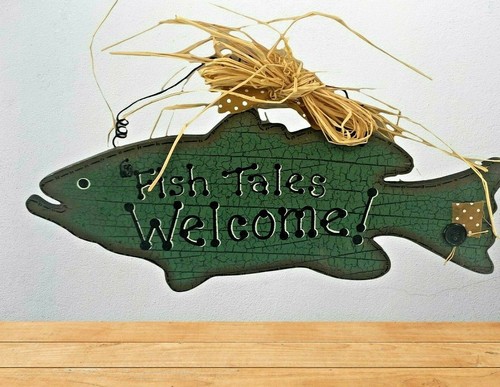 Fish tales welcome insegna - fish,