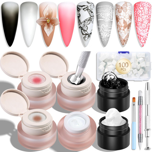 Cushion ombre nail - cushion, art
