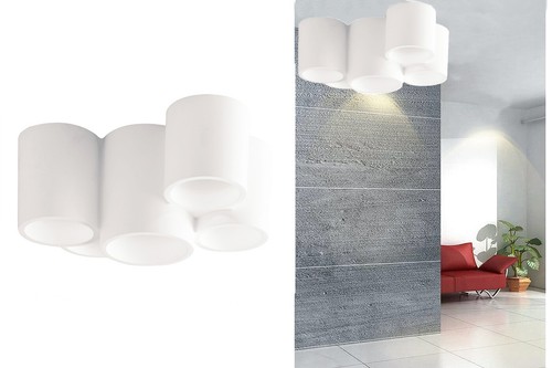 Plafoniera gesso lampada - plafoniera,