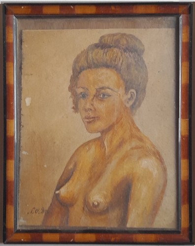 Arte naif nudo donna olio - nudo, di