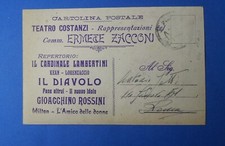 Cartolina Postcard Ermete Zacconi Attore Teatro Costanzi Roma Repertorio
