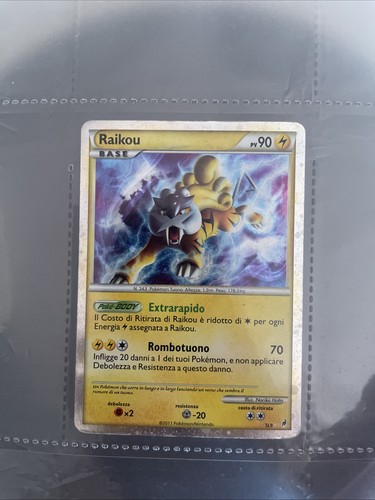 Carta pokemon raikou - pokemon, holo
