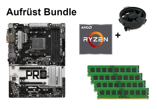 Bundle asrock ab350 pro4 cpu - ab350, +