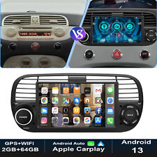 Car Stereo 7" Autoradio Per Fiat 500 2007-2015 Android 13 2+64G GPS NAVI WIFI BT