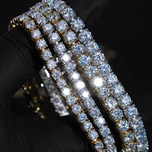 Bracciale catena tennis 6mm - bracciale,