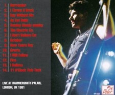 U2 / LIVE AT HAMMERSMITH 1981 (1CD)