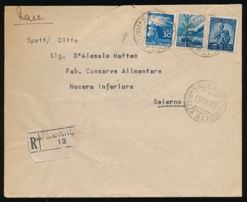 Italia 1948 raccomandata - italia, lire