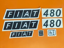 ADESIVI DECALCOMANIE FIAT 480 PER TRATTORI AGRICOLI GOMMATI FIAT 480