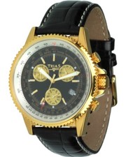 Trias Orologi Cammouflage-Ii Pilota Automatico IN Acciaio Lunetta Girevole Data