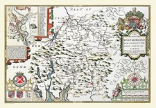 Westmorland 1611 Mappa di John