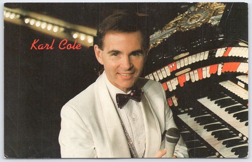 Cartolina karl cole organista - cartolina,
