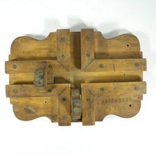 ANTICO ATTREZZO DIMA MASCHERA UTENSILE STRUMENTO IN LEGNO DA FALEGNAME W261