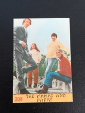 FIGURINA PANINI CANTANTI 1968 THE MAMAS AND PAPAS N°208 RECUPERATA OTTIMA