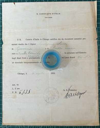 Rara lettera consolato - lettera,