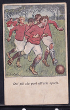 Cartolina Croce Rossa Italiana Giovanile Stai all'Aria Aperta KM120