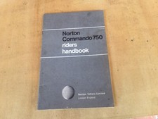 Moto  D’epoca Norton Commamando 750 Riders Handbook Seconda Edizione 1968  Origi