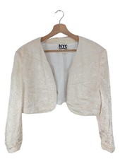 NYC Bolero Donna Giacca Taglia IT 48 bianco sporco elegante